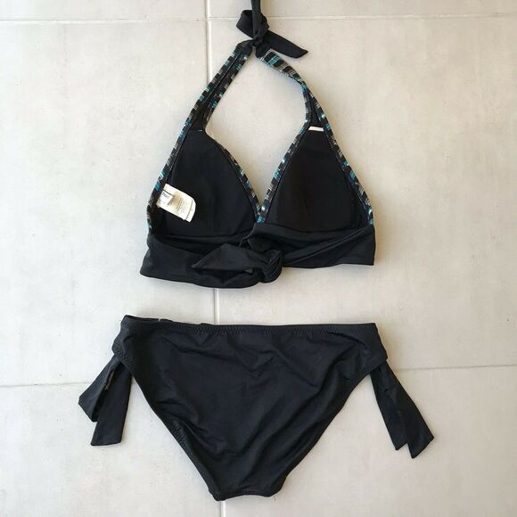 Perry Ellis Print Padded Triangle Bikini Set - Picture 8 of 11